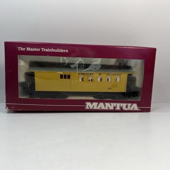 Mantua Other - Mantua 1860 Combine W&A Railroad HO Scale Train Car 718-544 Yellow New Box Wear